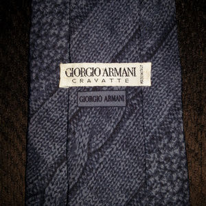 Giorgio Armani Cravatte Blue Striped Necktie
